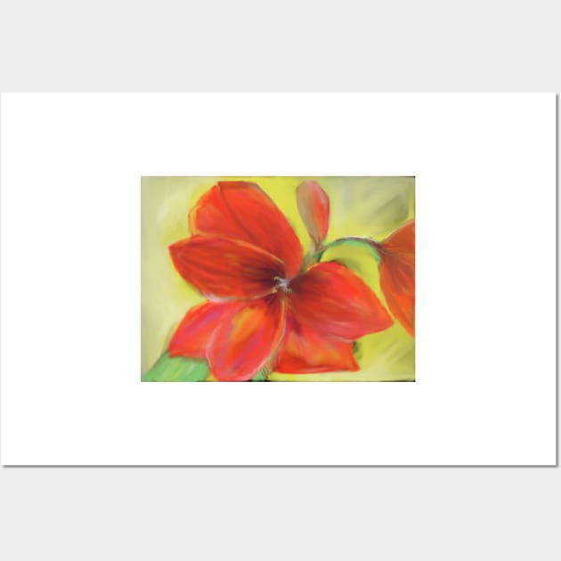 Blooming Amaryllis Wall Art by trishaclarkin